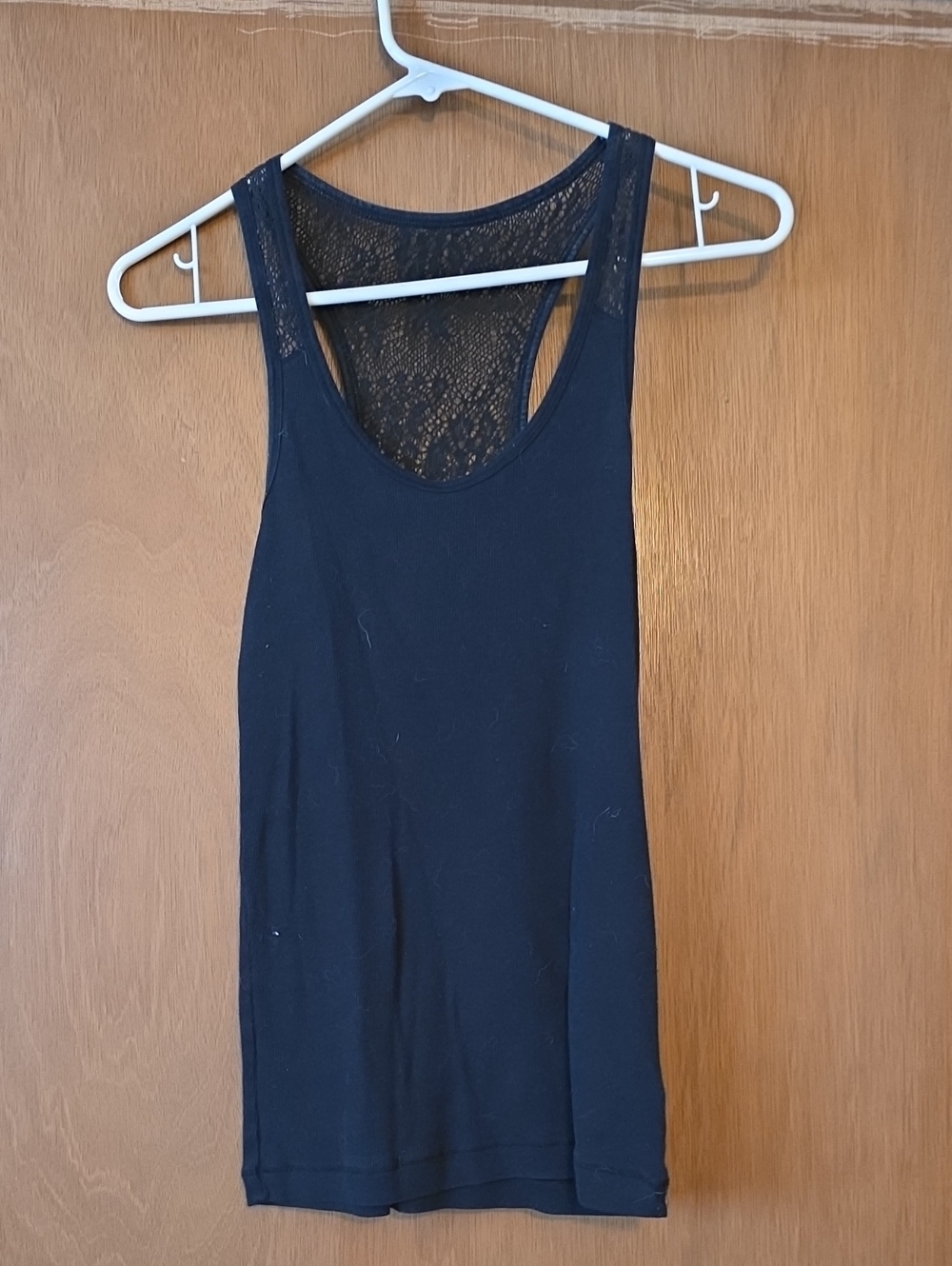 SO Black Lace-Back Racerback Tank Top